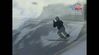 Adelboden 2006 Mens Giant Slalom Onboard AI Upscaled [upl. by Ahsiam]