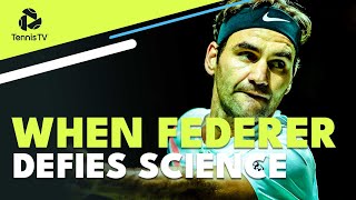 41 Roger Federer Shots That Defied Science 🧬 [upl. by Ahsiuq]