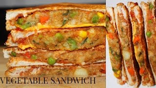 VEGETABLE SANDWICH RECIPE INDIAN STYLEHOW TO MAKE MIXED VEGETABLE SANDWICH [upl. by Garris]