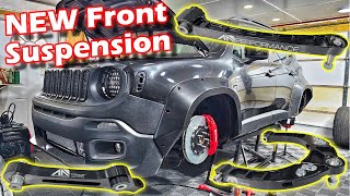 HEMI Swap Jeep Renegade pt 41 Fixing the Front Suspension [upl. by Olinde352]