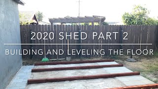 Building a Costco Yardline Stirling Shed Part 2 Building and leveling the floor [upl. by Deery]