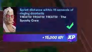 Sprint distance within 15 seconds of ringing doorbells Fortnite [upl. by Irtimid]