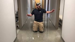 Bilateral Above Knee Amputee Getting Up From The Floor Demonstration [upl. by Eissirk]