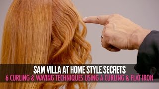 6 Different Ways To Curl Your Hair  Sam Villa [upl. by Ramyaj]