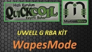 uwell caliburn G RBA coil tasarimi incelemesimotionwire [upl. by Pratte]