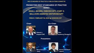 Promoting Best Standards of Practice Smallbowel endoscopy Part 2 Balloon assisted enteroscopy [upl. by Rimidalg]