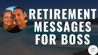 Top 11 Best Retirement Messages for Boss [upl. by Pantheas]