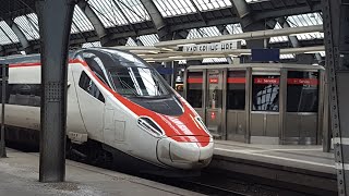 SBB FrankfurtMilanoEuroCityExpress in Karlsruhe Hbf ECE52 FrankfurtMainHbf [upl. by Yrrak]