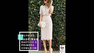 OUTFITS PARA MADRINA DE BAUTIZO O PRIMERA COMUNION [upl. by Letnohc]