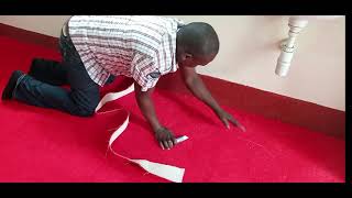 How to install Wall to wall carpet RED CARPTES [upl. by Anual]