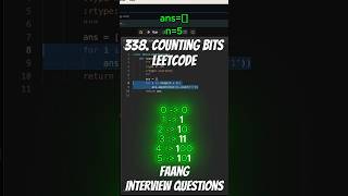 Leetcode 338  Counting Bits [upl. by Shreeves]