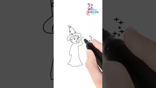 Easy Boy Drawing  How To Draw A Magician Boy  Short Technic [upl. by Aihseken590]