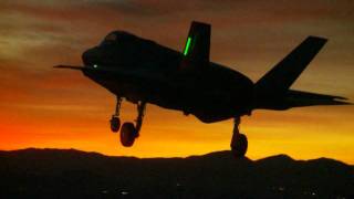 F35 Performs First Night Flight [upl. by Aneehs]