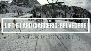 Champoluc Lift 6 Lago CiarcerioBelvedere [upl. by Crandall]