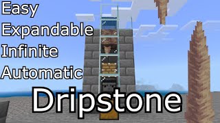 Easy 120 DripStone Farm for Minecraft Bedrock Automatic [upl. by Ahsenra118]