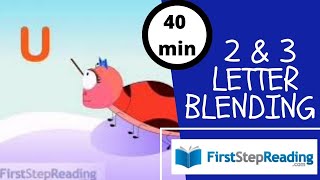 Blending Two and Three Letter Blending FirstStepReading Reading Phonics Blend Read Kindergarten [upl. by Anilem]