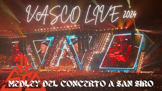 VASCOLIVE 2024  Il Medley Del Concerto  SAN SIRO 19062024 Full HD  Vista Completa [upl. by Liahcim990]