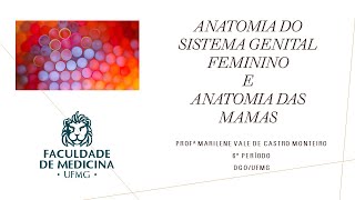 Anatomia do Sistema Genital Feminino e Anatomia das Mamas [upl. by Fernyak]