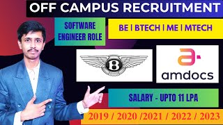 Amdocs Recruitment 2024 for Freshers  Bentley Recruitment 2024  Software Engineer Role  Jobs 2024 [upl. by Konikow620]