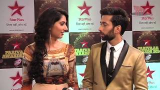 Aditya and Pankhudi at Star Parivaar Awards 2014 [upl. by Everick]