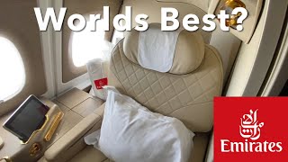 Is this THE WORLDS BEST FIRST CLASS AMAZING EMIRATES A380 FIRST CLASS FLIGHT [upl. by Tierza898]