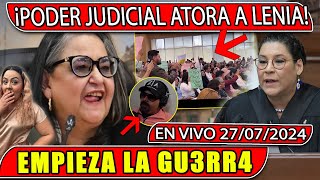 BOMBAZO PROTESTA PODER JUDICIAL DETIENEN A LENIA BATRES EN SU DISCURSO N4RC0 SUELTA LA SOPA [upl. by Burgess]