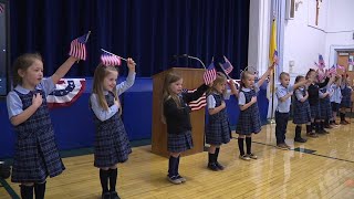 Students honor veterans in Luzerne County [upl. by Isdnyl103]