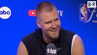 Kristaps Porzingis Talks Return From Injury amp Celtics Game 1 Win in the NBA Finals [upl. by Oht]