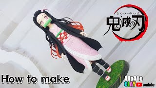 Demon SlayerKimetsu no YaibaMake nezuko┃How to make┃Clay Tutorial┃Anime [upl. by Alyal225]