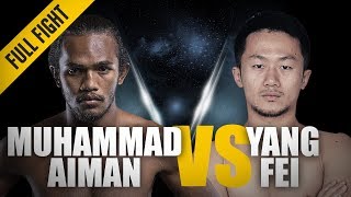 ONE Full Fight  Muhammad Aiman vs Yang Fei  A Dominant Striking Display  November 2017 [upl. by Rugg802]