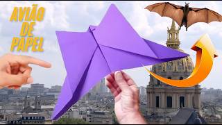 Como Fazer Avião de Papel que Voa BEM Origami de Papelfácil DOBRADURAS DE PAPEL fácil  DIY [upl. by Enileda]