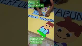 classroom decoration ideas bulletin board decoration ideahandmade decoration ideas [upl. by Enirroc]