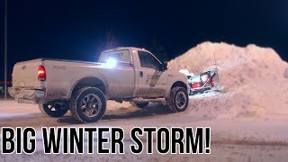 Biggest Snow Plowing Event This Season  F350 amp Boss DXT Plow  Saint Paul MN [upl. by Corilla]