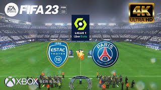 FIFA 23  Troyes vs PSG  Ligue One  Next Gen XBOX SERIES X 4K 60FPS [upl. by Hunsinger276]