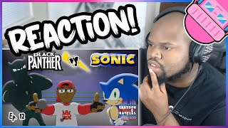 Black Panther Vs Sonic  Cartoon Beatbox Battles Reaction [upl. by Notgnimer]