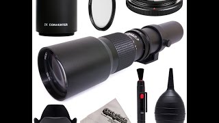 Manual Telephoto Lens Super 500mm1000mm f8 for Panasonic Lumix DMC [upl. by Agan962]