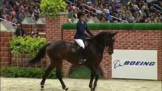 Jessica Springsteen and Lisona Winning the 25000 Puissance at 2014 WIHS [upl. by Cleve748]