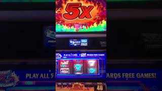 Minimum bet win on Triple Red Hot 777s slot machine [upl. by Aicilf382]