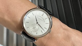 名表TVA Lange amp Sohne Saxonia 216026 小三針18K 白金37MM 自動上鍊L9411機芯 ALS Saxonia 18K White Gold 216026 [upl. by Nyleahcim]