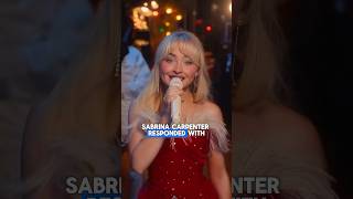 Sabrina Carpenter sings a parody of Ariana Grandes song 💍🎄 [upl. by Ecinej]