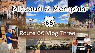 Route 66 Vlog 3  Meramec Caverns Memphis Arkansas amp Branson  Cracking the Jeep Windscreen [upl. by Mcfadden]