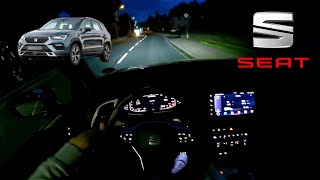 Seat Ateca FR 15 TSI 150PS DSG  POV Night Driving  LED headlights  acceleration [upl. by Kevyn426]