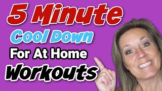 5 Minute COOL DOWN for At Home Workouts  fitness [upl. by Atterehs]