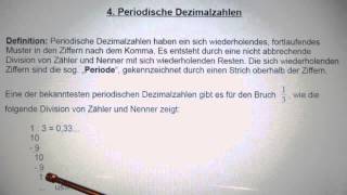 Dezimalzahlen Teil 4 von 9 Periodische Dezimalzahlen [upl. by Natan956]