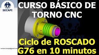 🔩26 CICLO DE ROSCADO G76 PARA TORNO CNC PARTE 7 cnc cncsoftware cncprogram nearshoring [upl. by Otrebire]