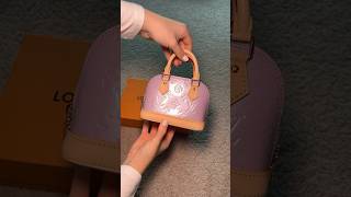 Unbox the Louis Vuitton Nano Alma Vernis Glossy Lilac With Me fashion louisvuitton unboxing [upl. by Durston]