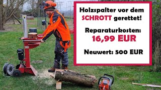 Holzspalter reparieren So wirds gemacht Reparatur Ein Ausschalter Magnetschalter brennholz [upl. by Ielarol]