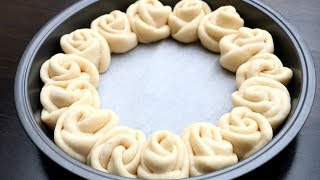 How To Make Super Soft n Chewy Milk Bread  Rose Flower Buns  Dinner Rolls Recipe [upl. by Alisan626]