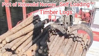 Kvinesdal Norway Self Loading Timber Logs Full Cargo [upl. by Sherri]