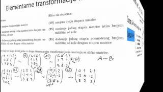 Elementarne transformacije i računanje ranga matrice [upl. by Shaylah]